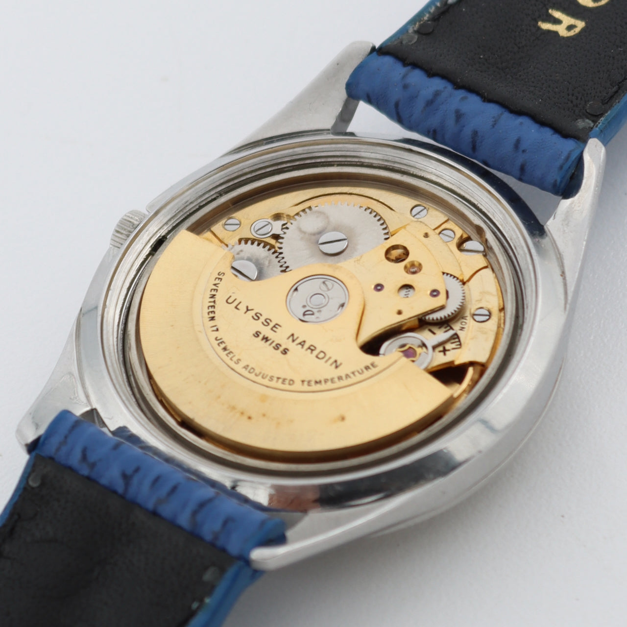 Vintage 35mm Ulysse Nardin White Dial Men's Automatic Wristwatch Swiss Steel