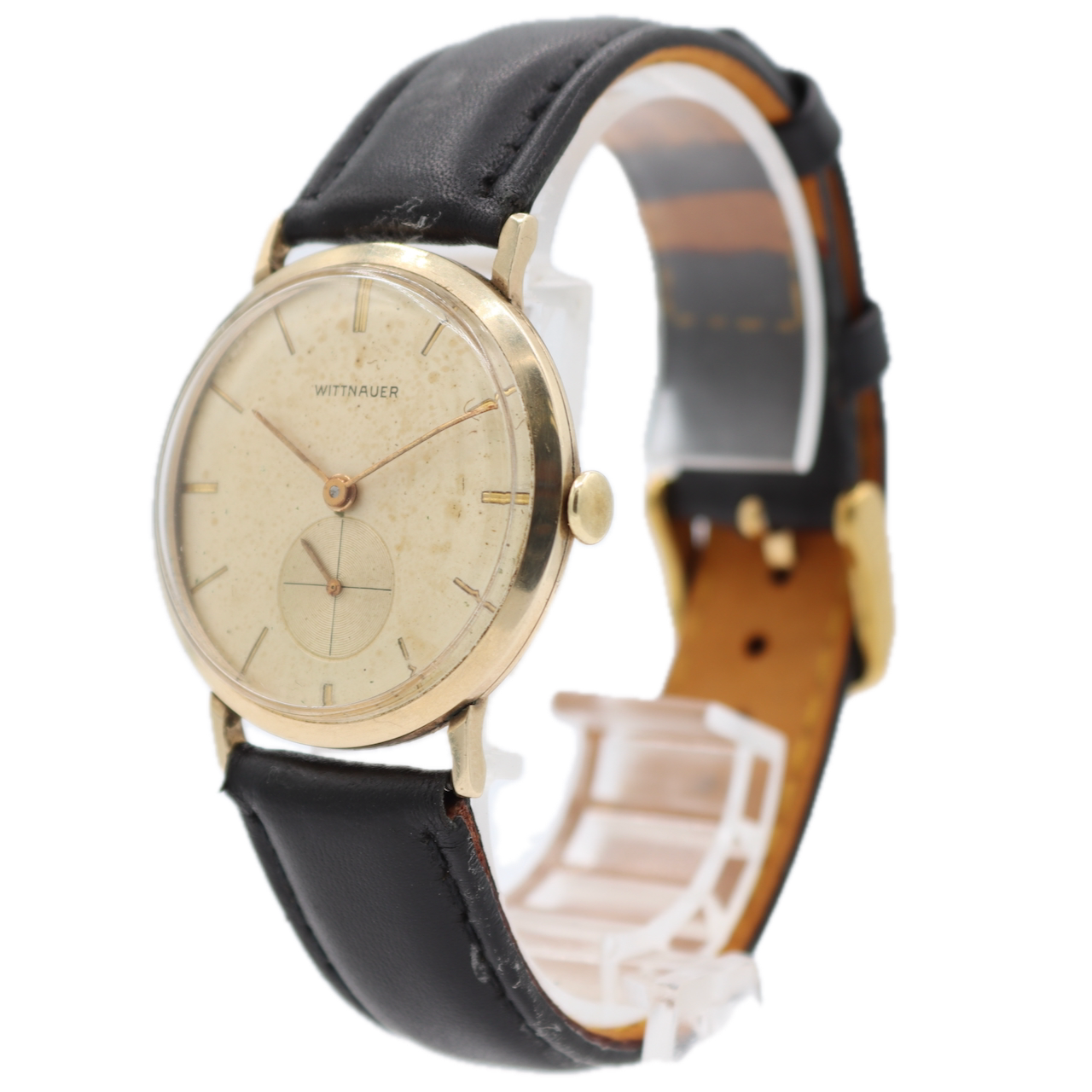 Vintage 32mm Wittnauer Dress Style Men's Mechanical Wristwatch 10k GF Running