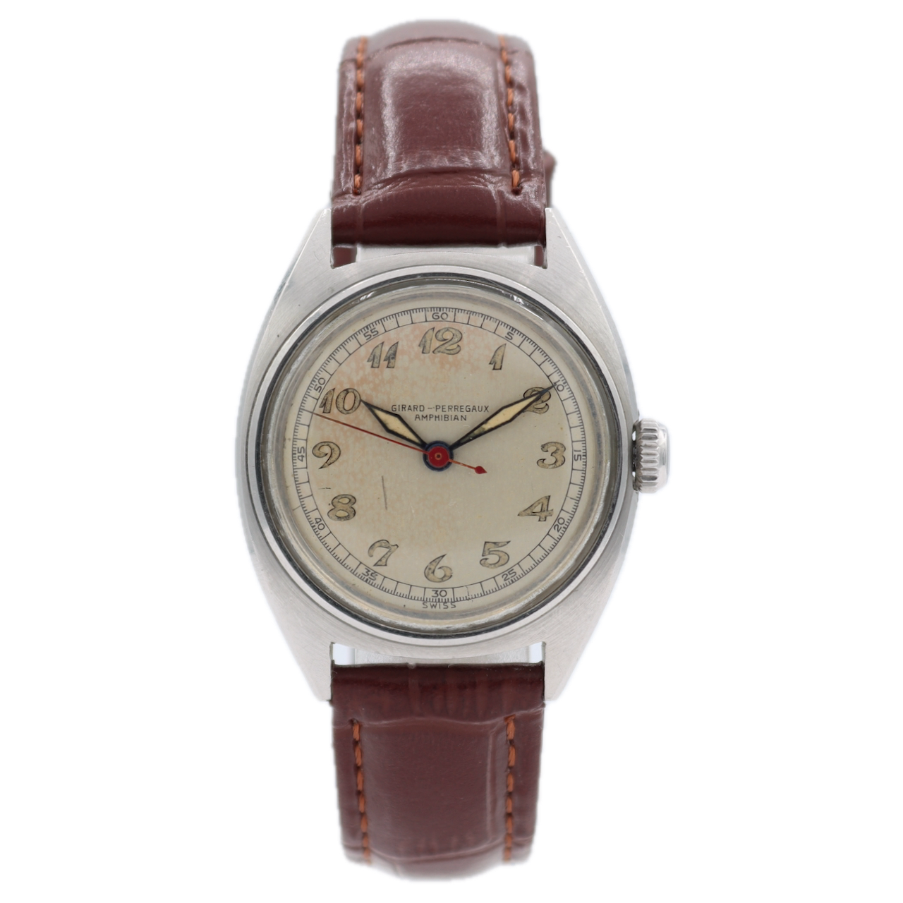 Vintage 30mm Girard-Perregaux Amphibian 17j Men's Mechanical Wristwatch Swiss
