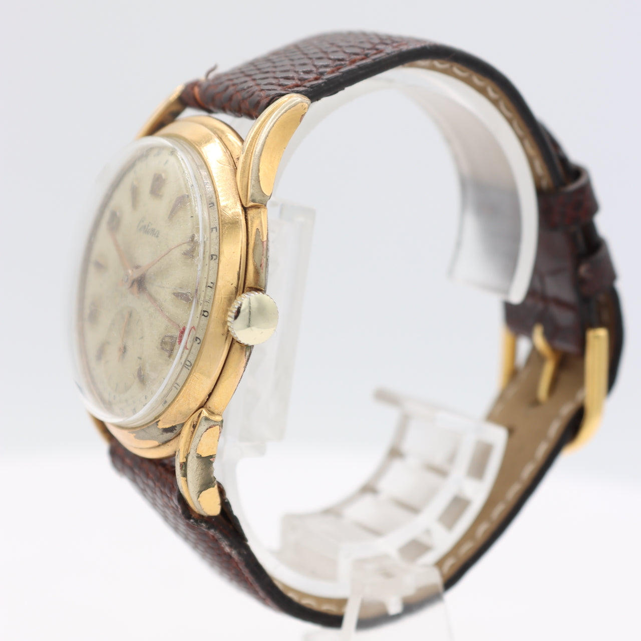 Vintage Certina Date Calendar Men's Mechanical Wristwatch KF 320 Swiss Gold Tone