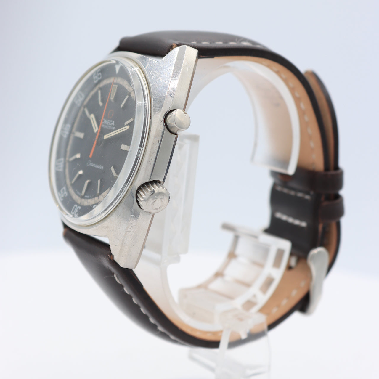 Vintage 1968 Omega 145.008 Seamaster Chronostop Men's Chronograph Wristwatch