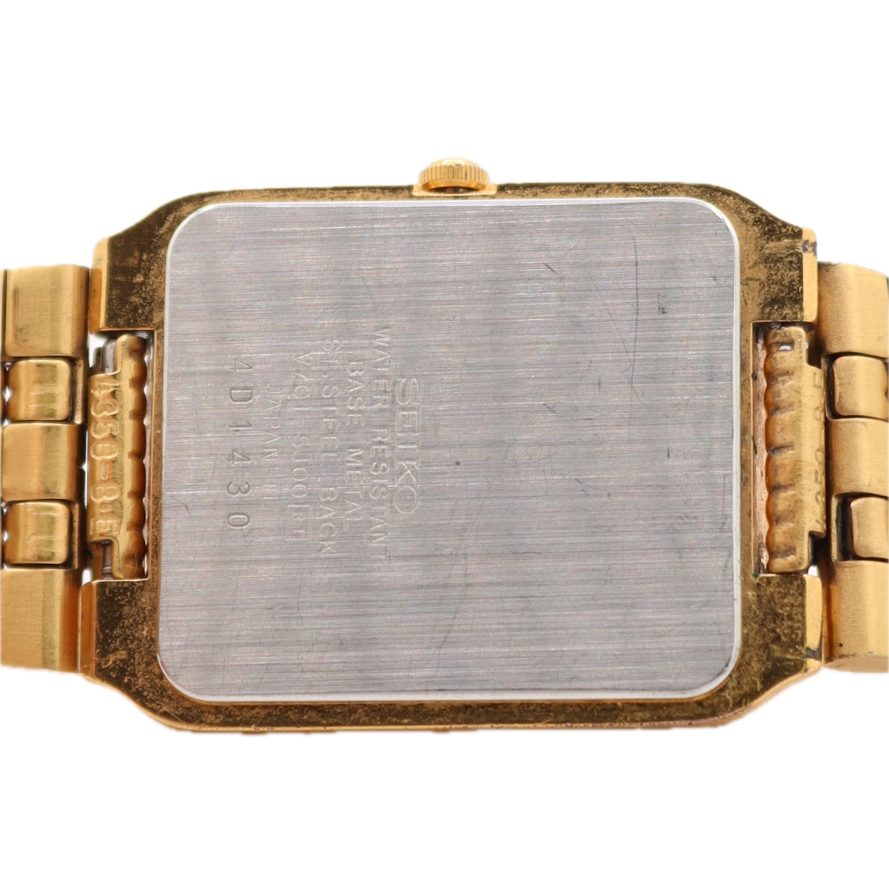 26mm Seiko V701-5J00 Galaxy Men's Quartz Wristwatch Japan Gold Tone Sunburst