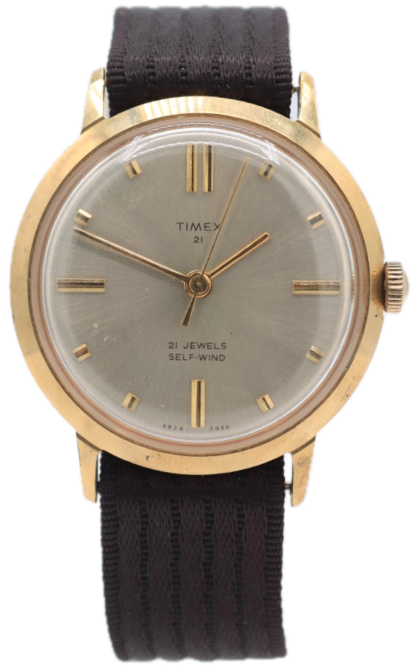Vintage Timex 6824 7468 21 Sunburst Men's Automatic Wristwatch Great Britain
