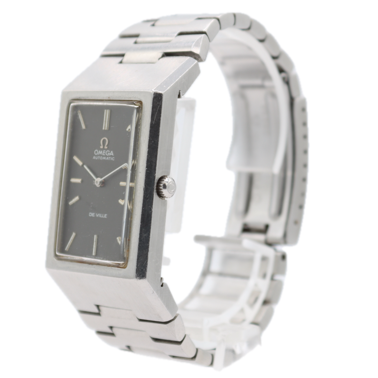 Vintage 27mm Omega 155.007 Tank De Ville Men's Automatic Wristwatch Swiss Steel