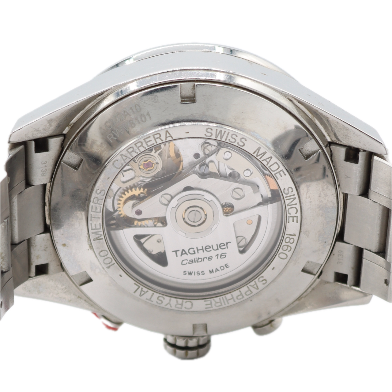 43mm TAG Heuer CV2A10.BA0796 Carrera Calibre 16 Men's Chronograph Wristwatch