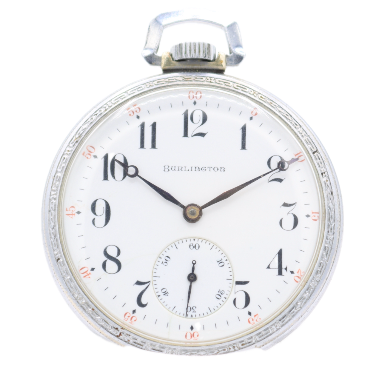 Antique 18s 1915 Burlington 19 Jewel Mechanical Open Face Pocket Watch 274
