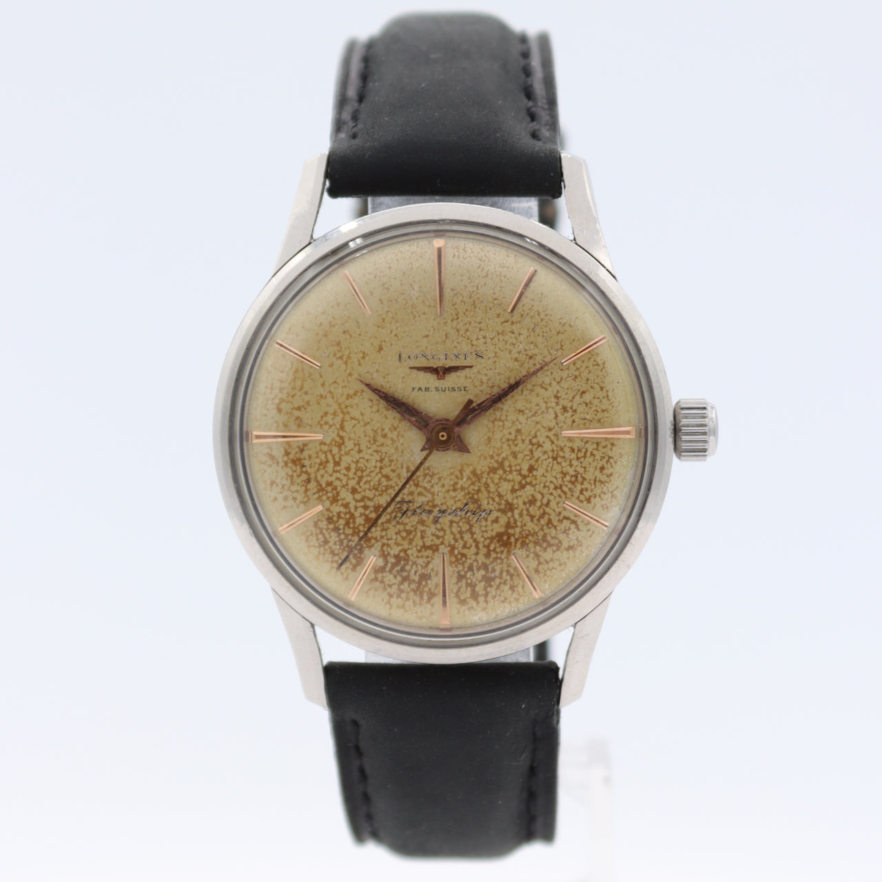 Vintage 35.5mm 1958 Longines Flagship Oversized Men's Wristwatch 30LS Steel