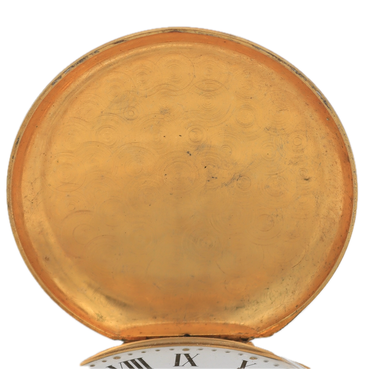 Antique Arnex Floral Hunt 17 Jewel Mechanical Hunter Pocket Watch Unitas 6498