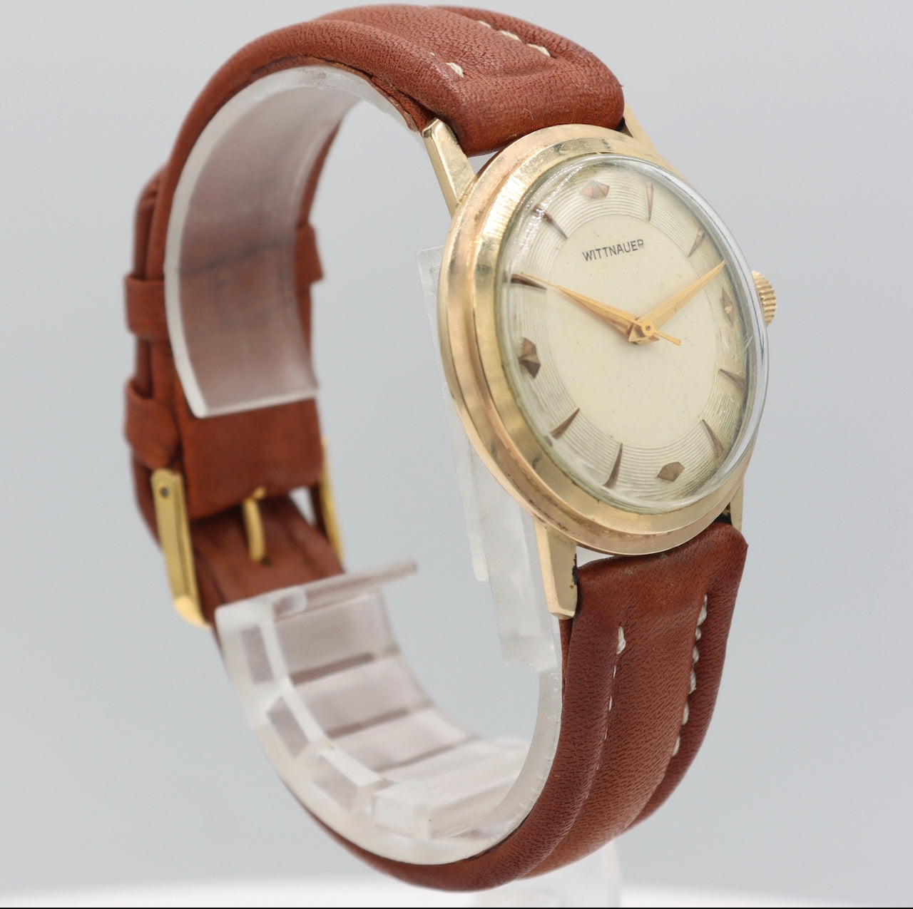 Vintage 33mm Wittnauer 2318 Men's Mechanical Wristwatch 11SSG 10k Gold Filled
