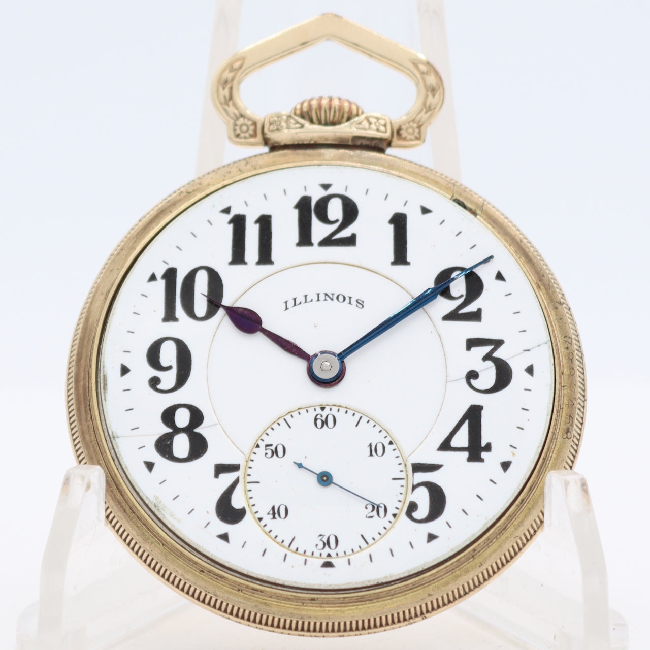 Vintage 18s 1927 Illinois 21j Railroad Pocket Watch Bunn Special 10k GF USA