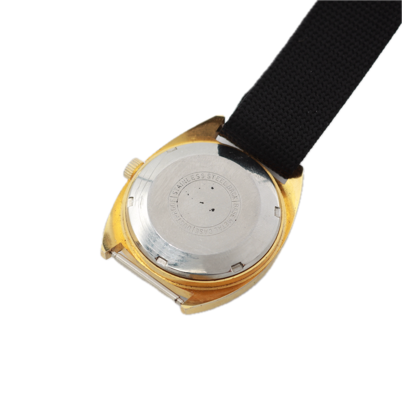 Vintage Mercury Fluted Day Date Men's Automatic Wristwatch 758 Swiss Gold Tone