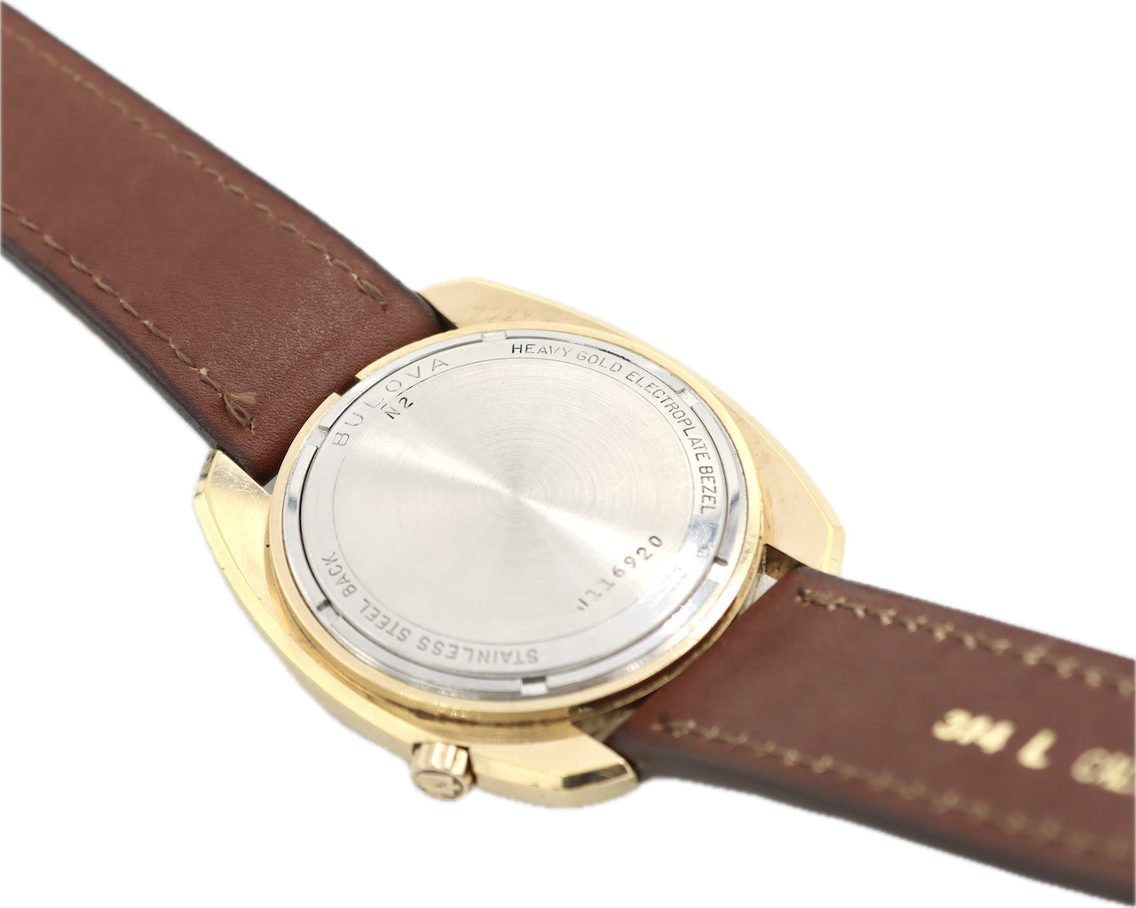 Vintage 36mm 1972 Accutron Men's Tuning Fork Wristwatch 218 USA Gold Plated