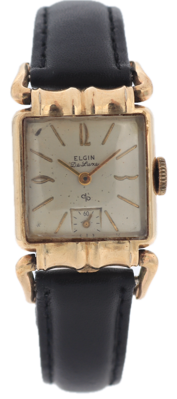 Vintage Elgin 5524 Deluxe Men's Mechanical Wristwatch 672 USA 10k Gold Filled