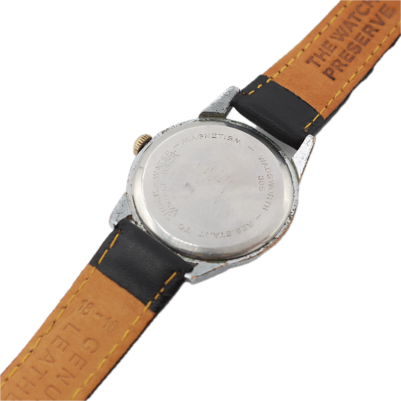 Vintage Wadsworth 305 Dress Men's Mechanical Wristwatch Swiss Steel & Chrome