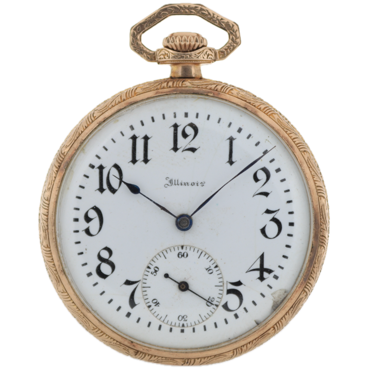 Antique 12 Size Illinois 15 Jewel Mechanical Pocket Watch 228 Gold FIlled Runs