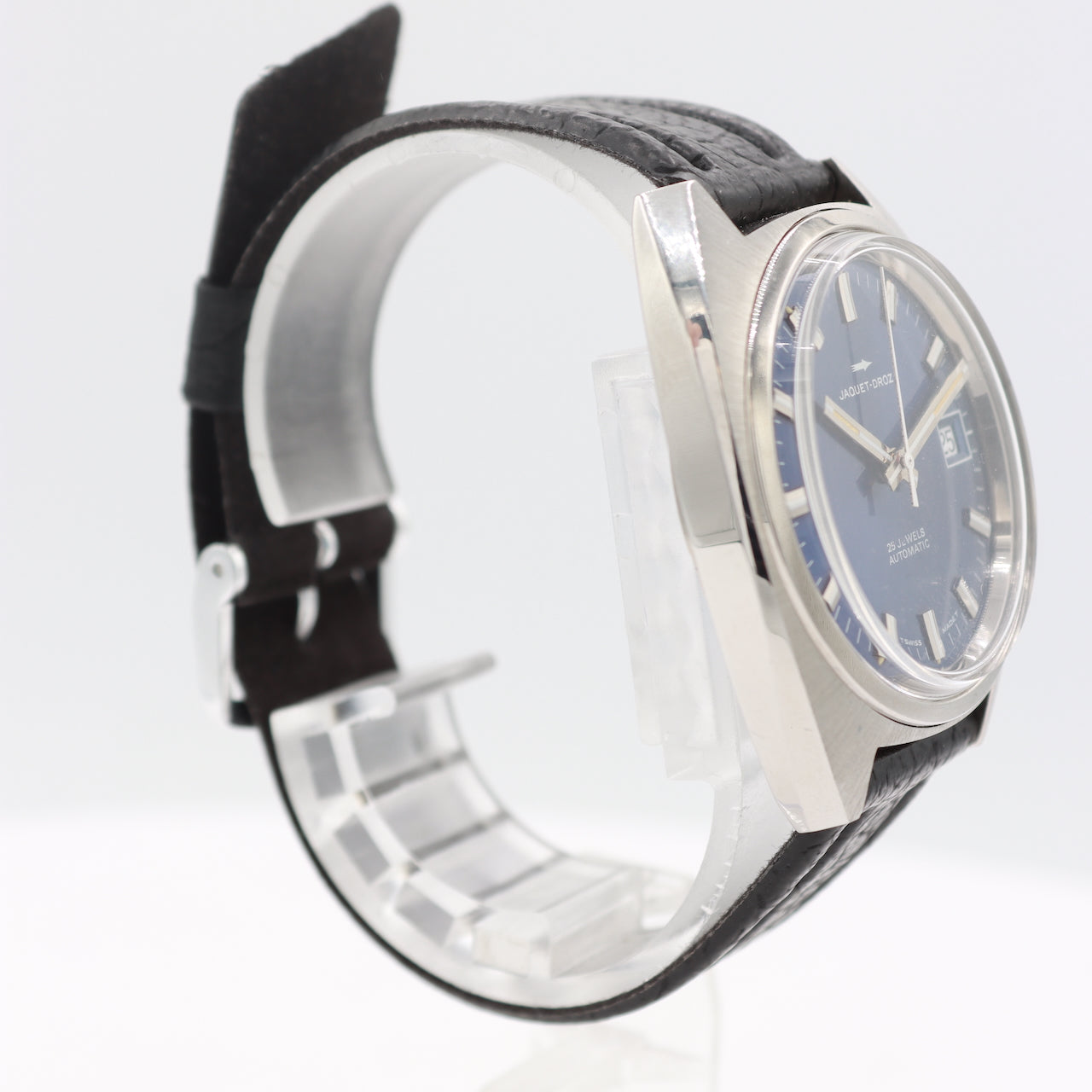 Vintage Jaquet-Droz JD 1366 Blue Sunburst Men's Automatic Wristwatch ETA 2783
