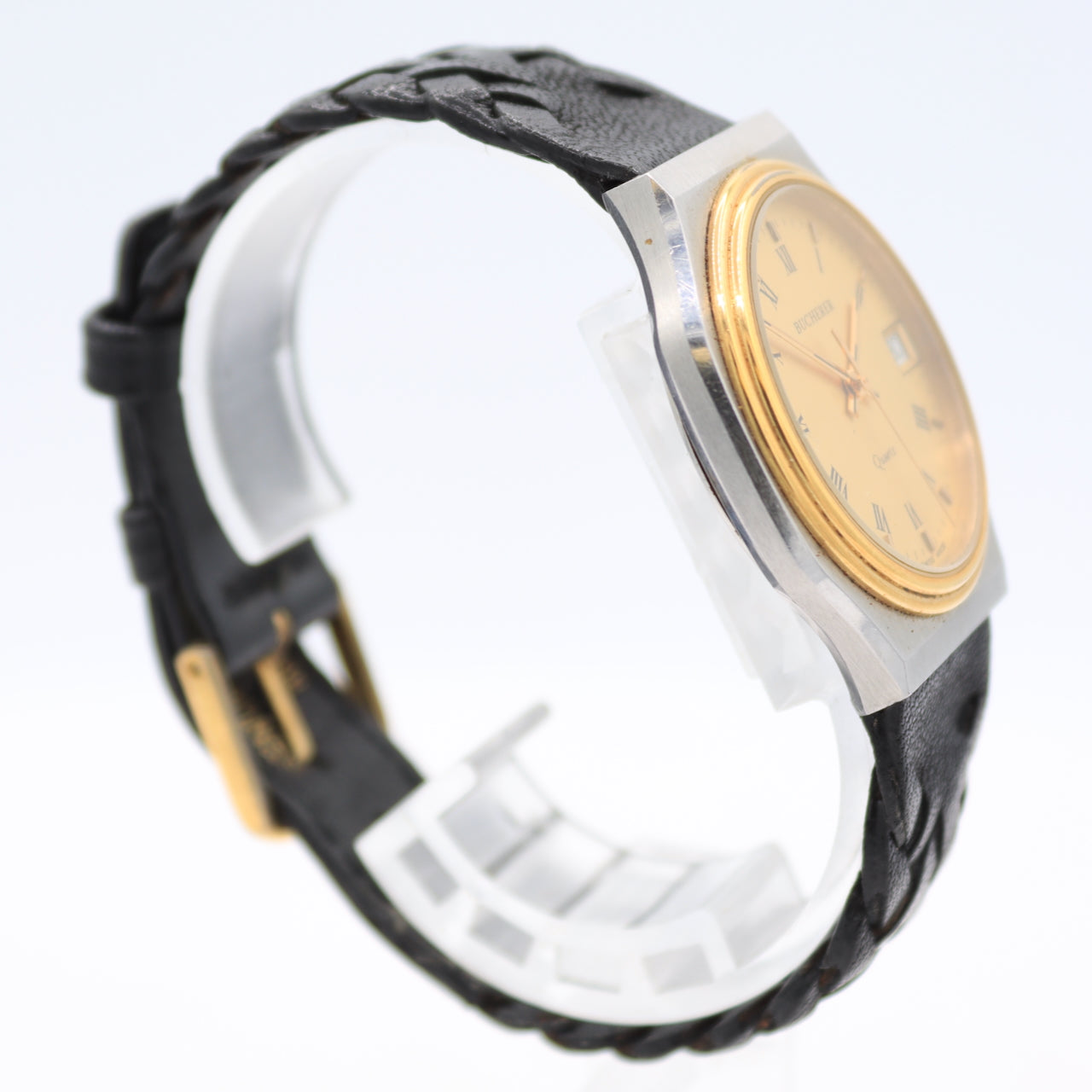 Vintage 33mm Bucherer 955.509 Men's Quartz Wristwatch 955111 Swiss Two Tone