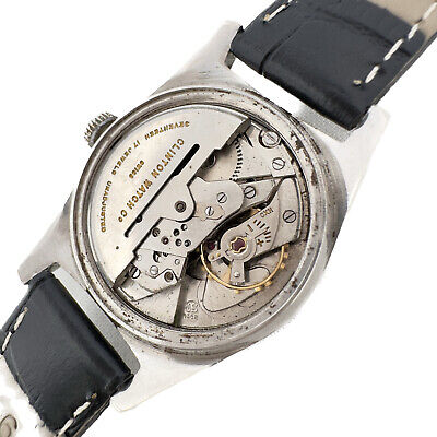 Vintage Clinton 17 Jewel Men's Automatic Wristwatch AS 1382 Steel w PowerReserve