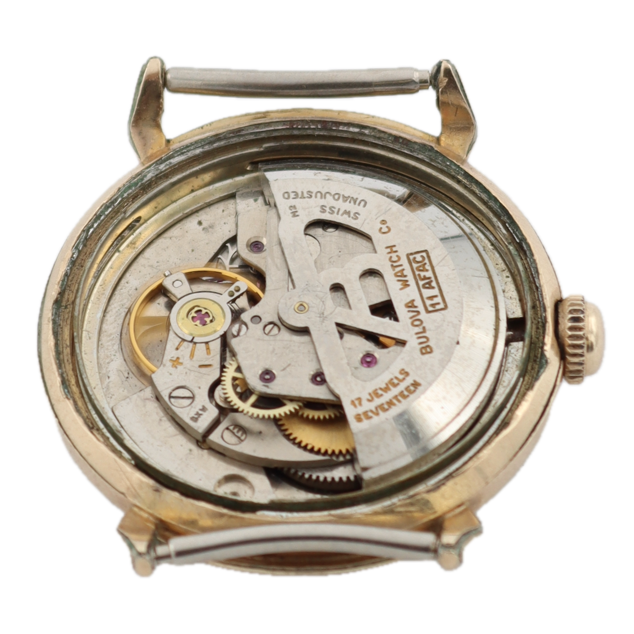 Vintage 1962 Bulova Linen Dial Men's Automatic Wristwatch 11 AFAC Swiss 10k RGP