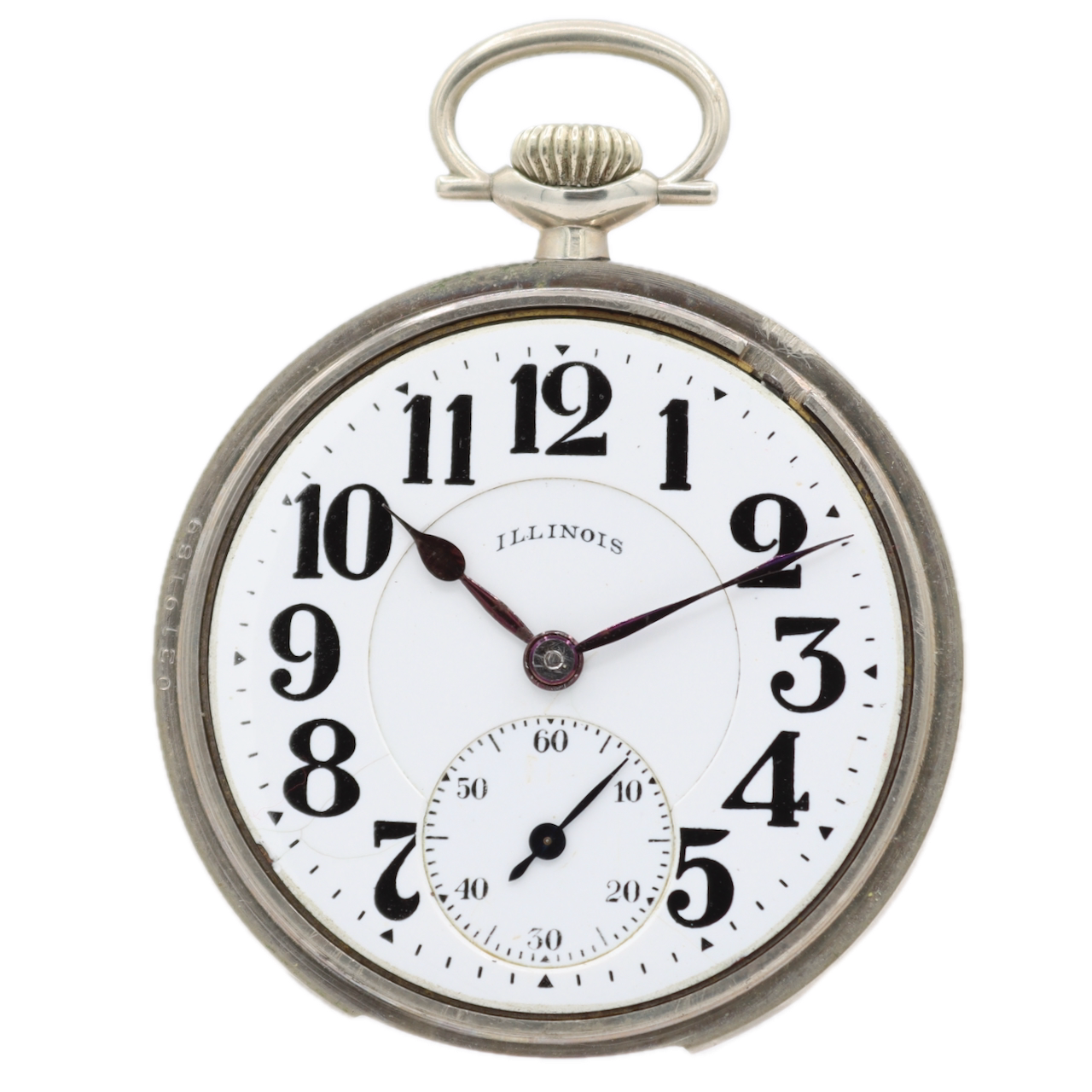 Antique 18s 1919 Illinois 21j Railroad Pocket Watch Bunn Special Nickel USA