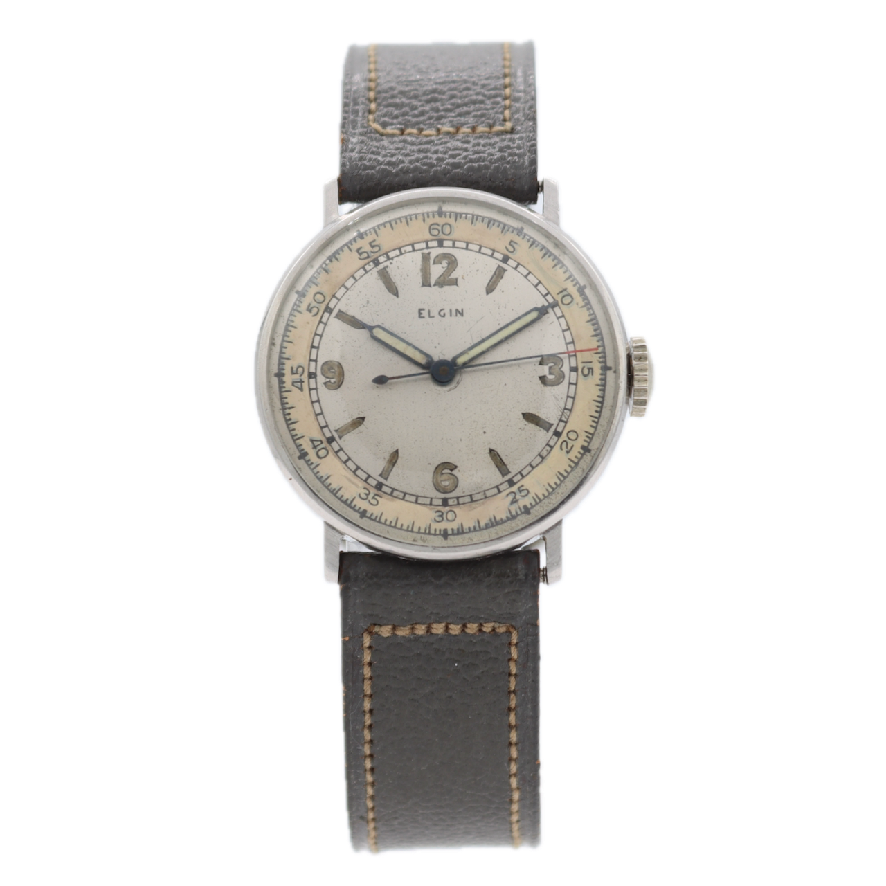 Vintage 1942 Elgin 6606 Tactical 15J Men's Mechanical Wristwatch 532 USA Steel