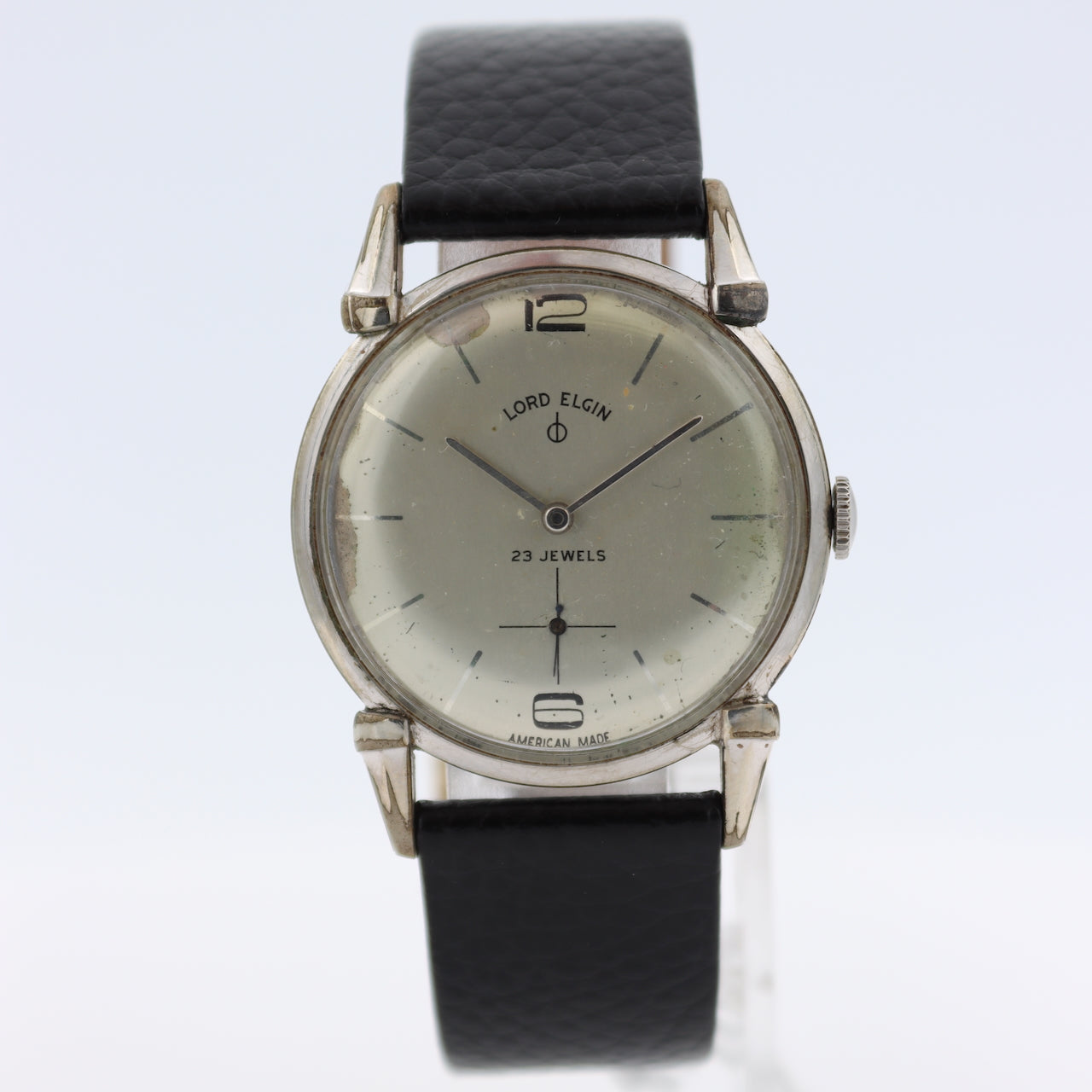 Vintage 32mm Lord Elgin 7800-WSS Kenton Men's Mechanical Wristwatch 730 10k RGP