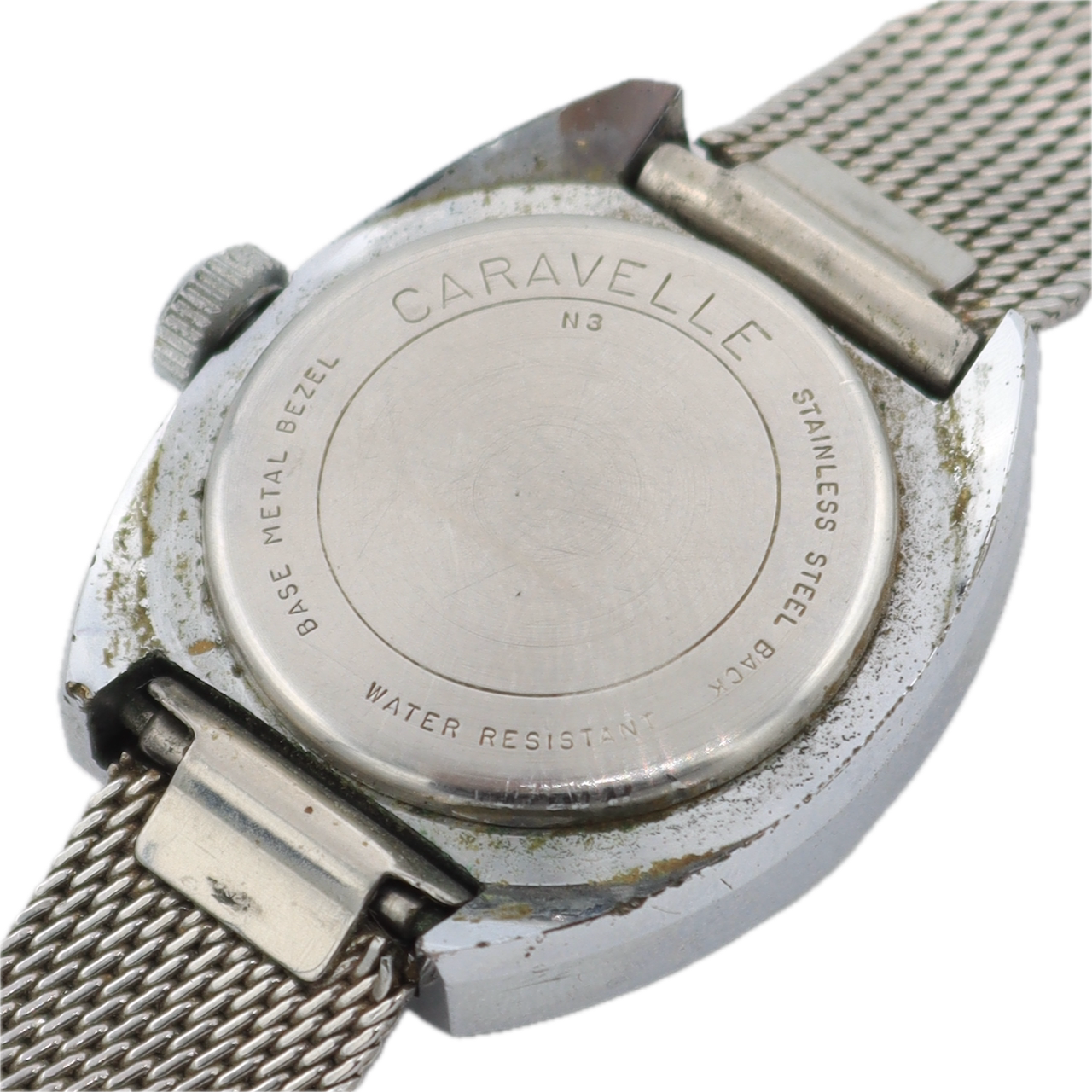 Vintage 1973 Caravelle Green Tonneau Ladies Mechanical Wristwatch Japan