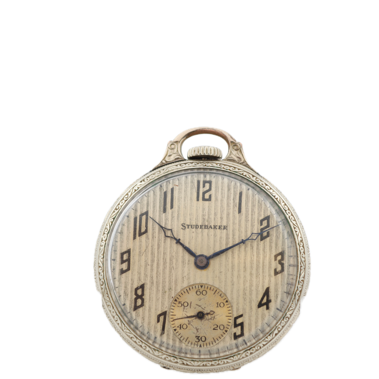 Vintage 12s 1926 Iillinois Tapestry 21 Jewel Pocket Watch Studebaker 14k GF