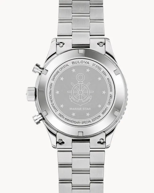 42mm Bulova 98B451 Marine Star Heritage Men's Quartz Wristwatch Special Edition