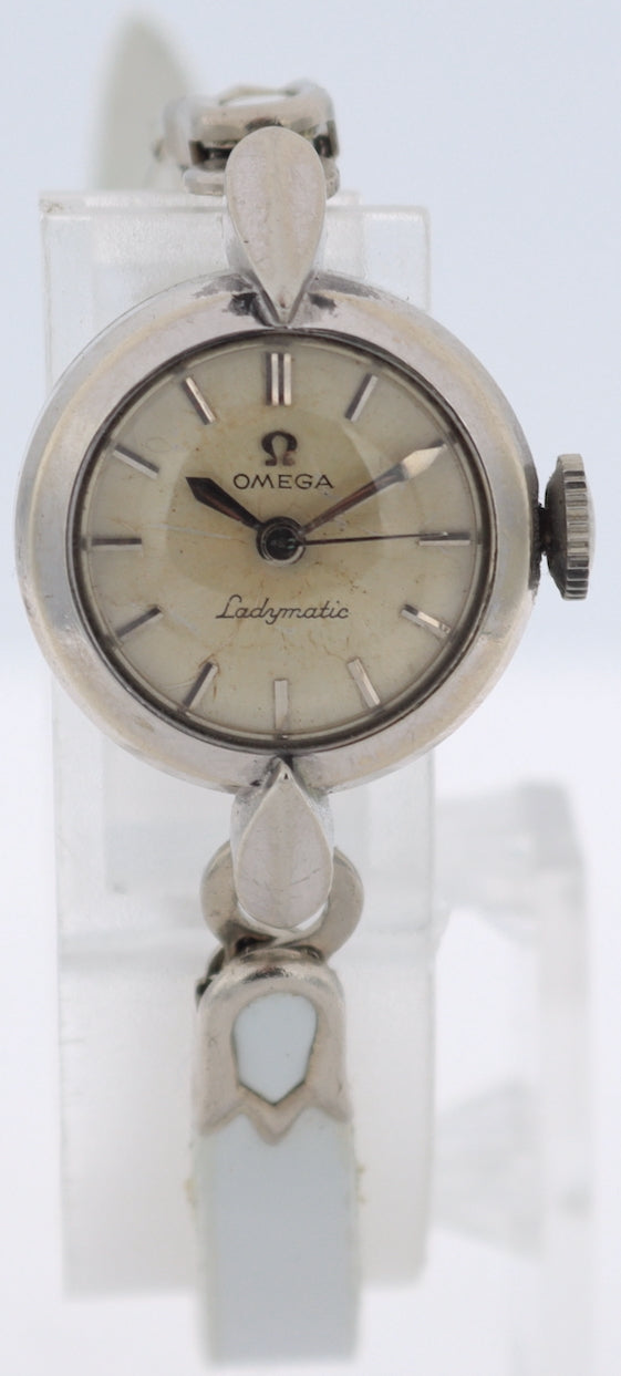 Vintage Omega S5270 Ladymatic Ladies Automatic Wristwatch 455 Swiss 10k White GF