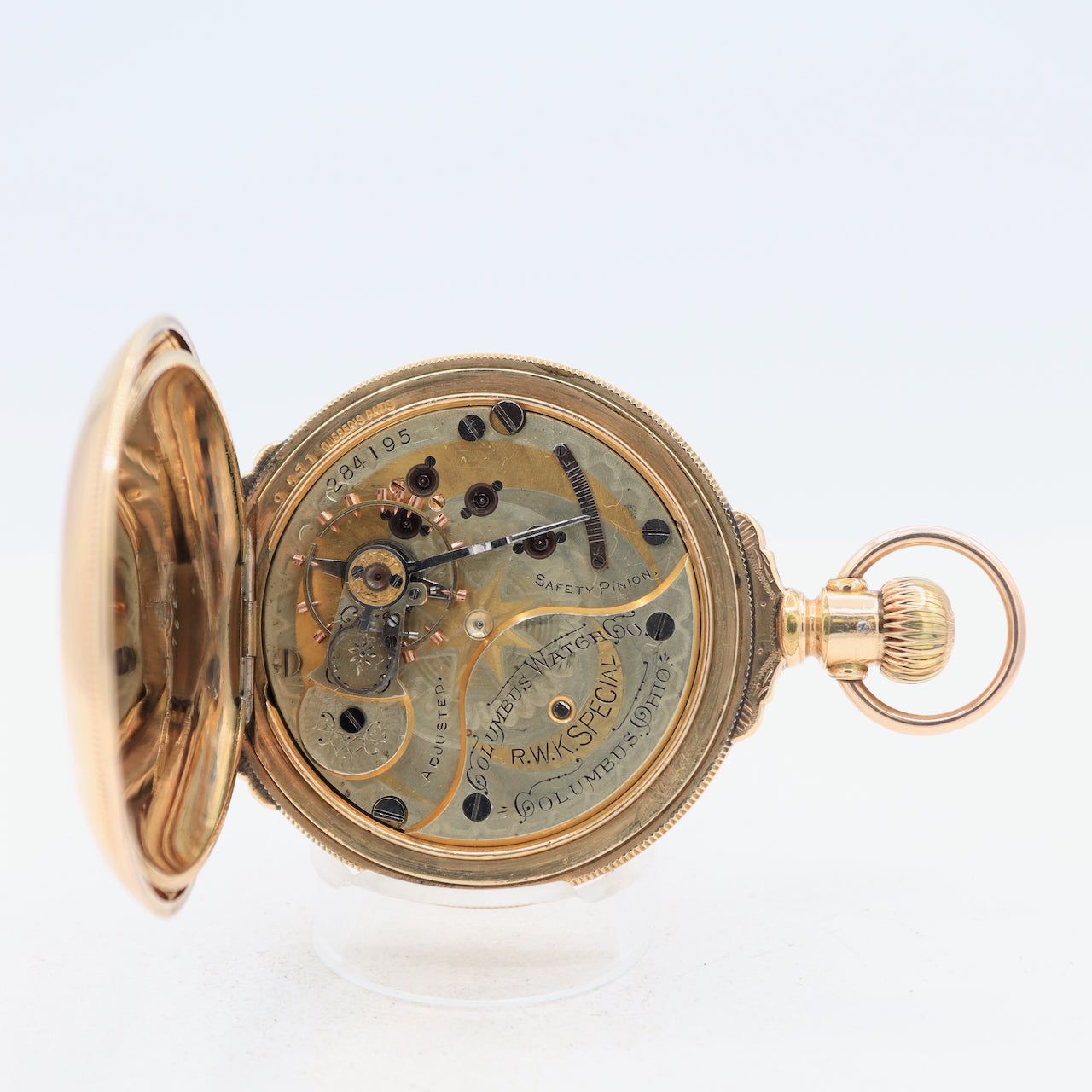 Antique 18s Columbus Box Hinge Hunter Pocket Watch Railway King Special