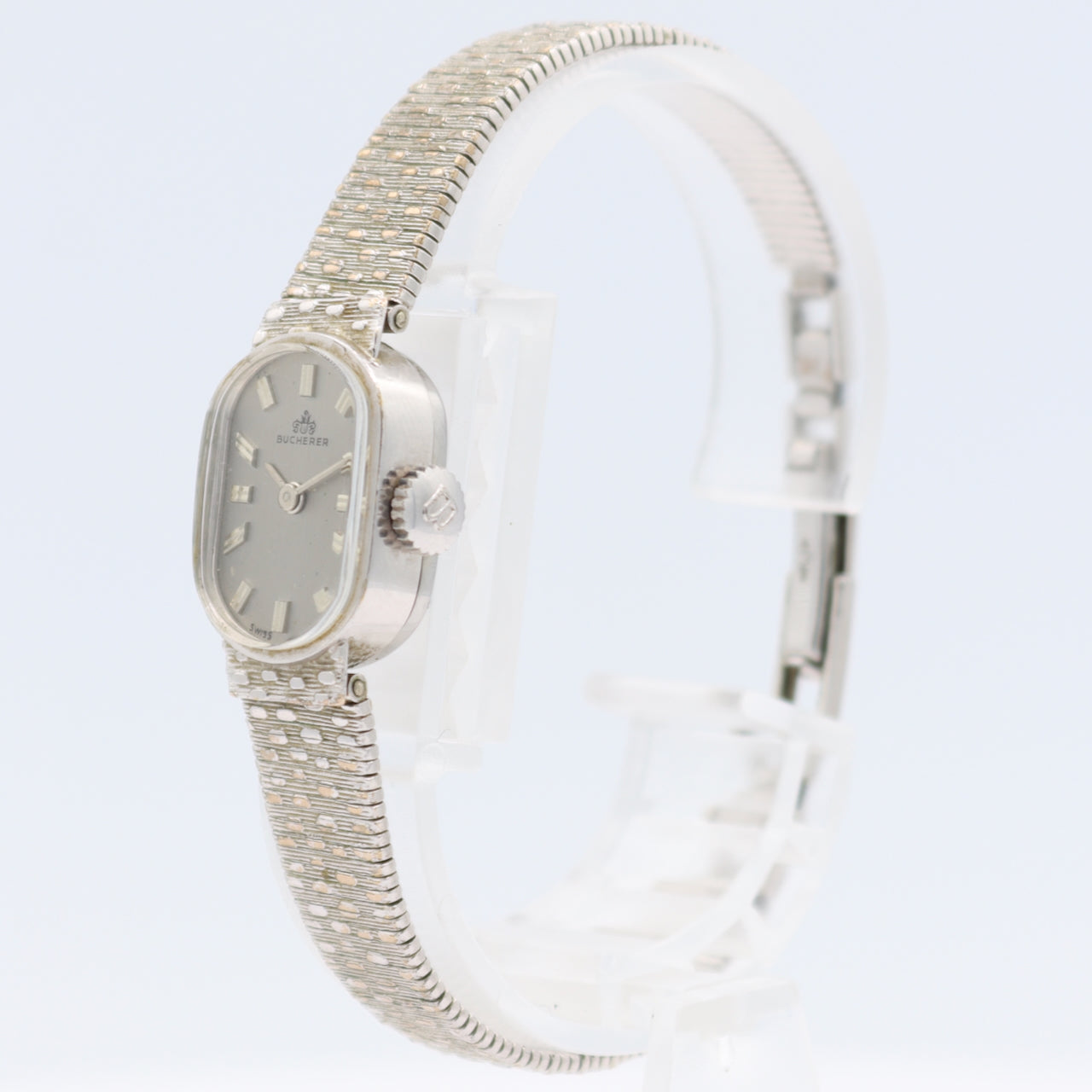 Vintage 14mm Bucherer 52492 Ladies Mechanical Wristwatch Swiss Made Running