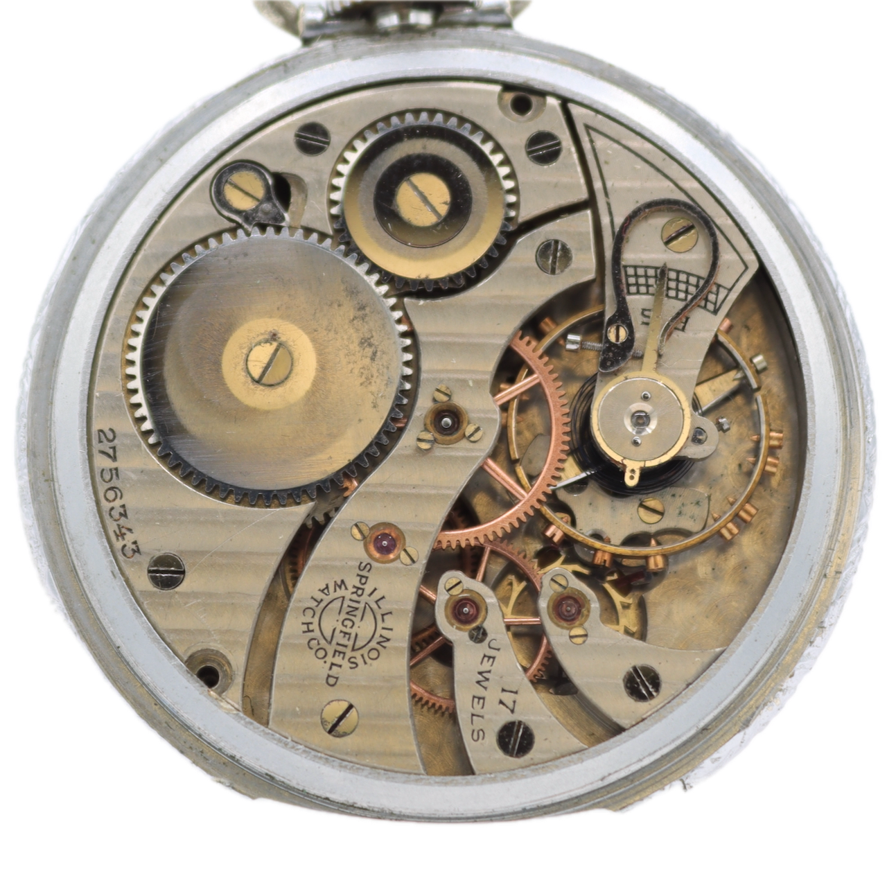 Antique 16s 1915 Illinois 17 Jewel Mechanical Pocket Watch 304 Nickel USA