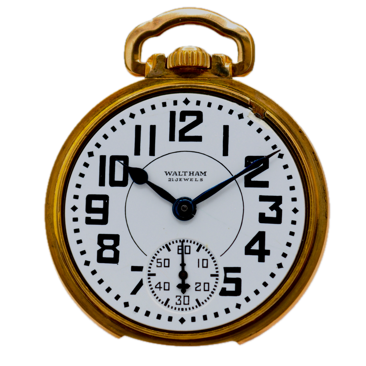 Antique 16s 1936 Waltham Riverside 21 Jewel Mechanical Pocket Watch 1621 USA