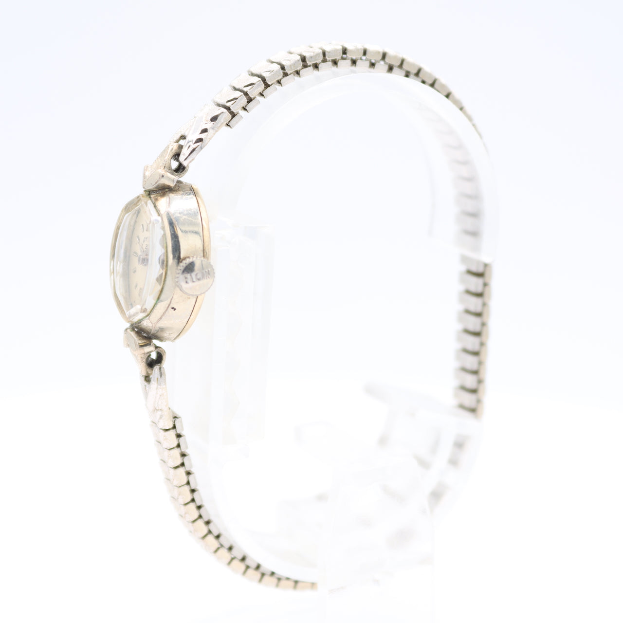 Vintage Lady Elgin 401 Cocktail Ladies Mechanical Wristwatch 905 10k White GF