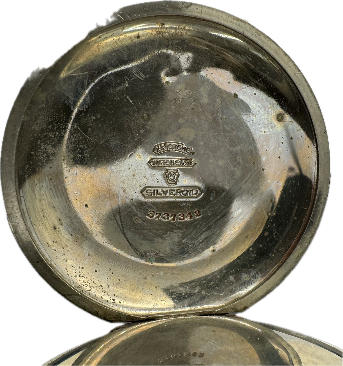 Antique 18 Size Hampden 11 Jewel Key Wind Pocket Watch Grade Hayward Silveroid