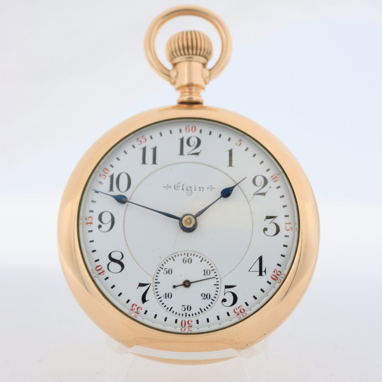 Antique 18s Elgin Father Time 21 Jewel Railroad Pocket Watch 266 20 Year GF