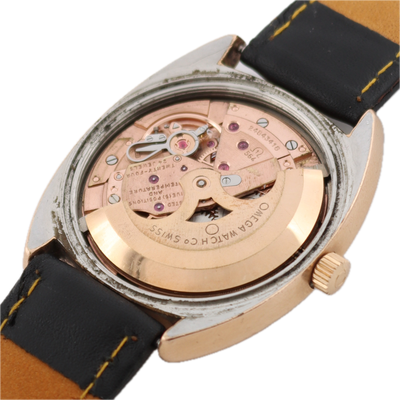 Vintage Omega 168.017 Constellation Men's Automatic Wristwatch Rose Gold Plated