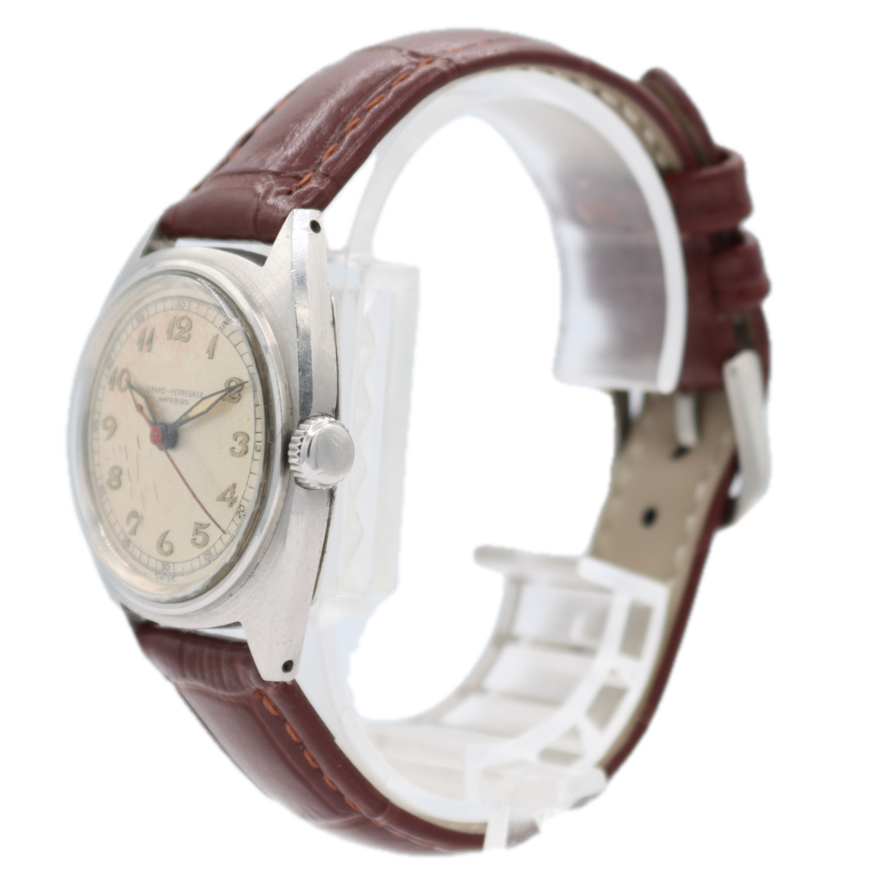 Vintage 30mm Girard-Perregaux Amphibian 17j Men's Mechanical Wristwatch Swiss