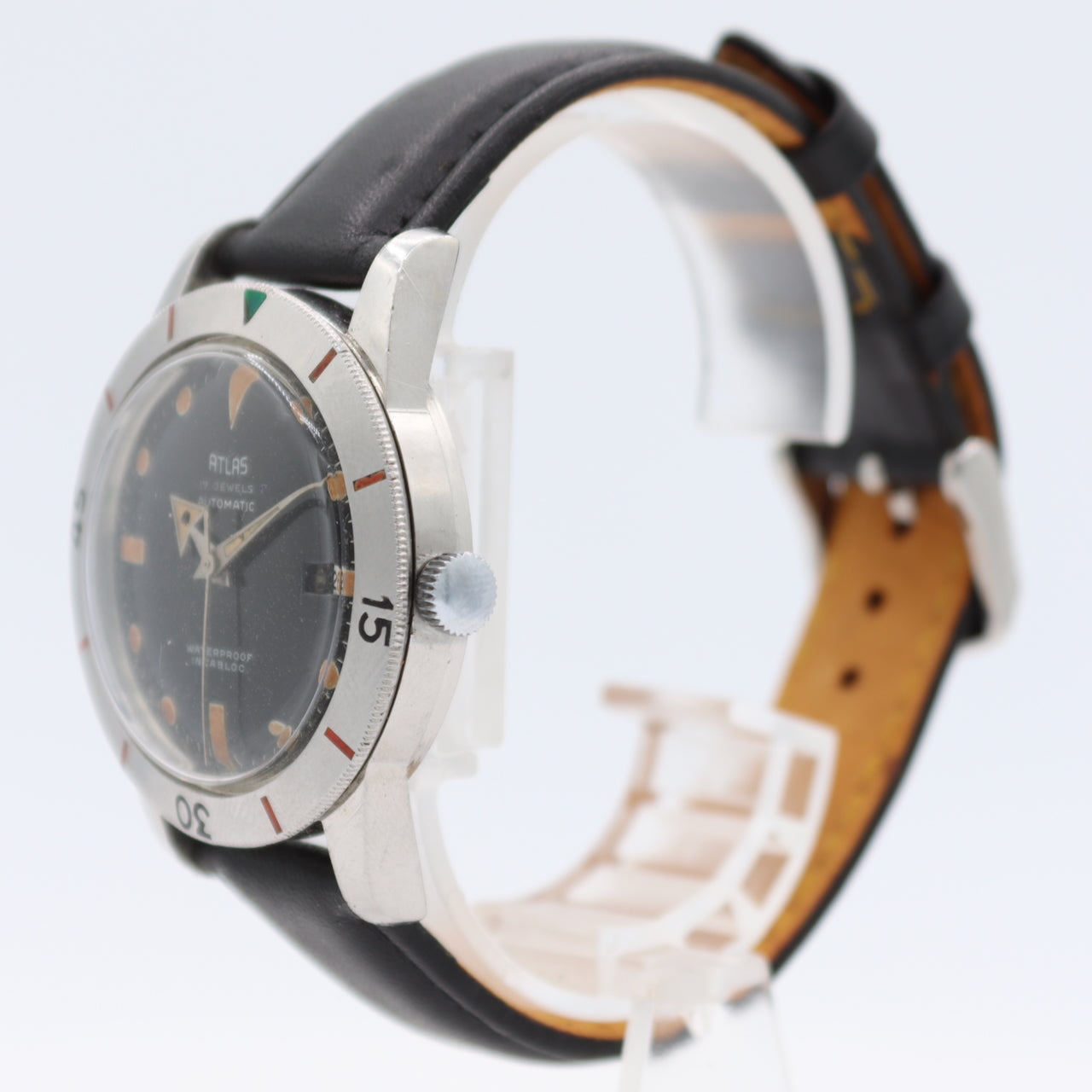 Vintage Atlas Bidynator Men's Automatic Wristwatch Felsa 692 Steel Date Serviced