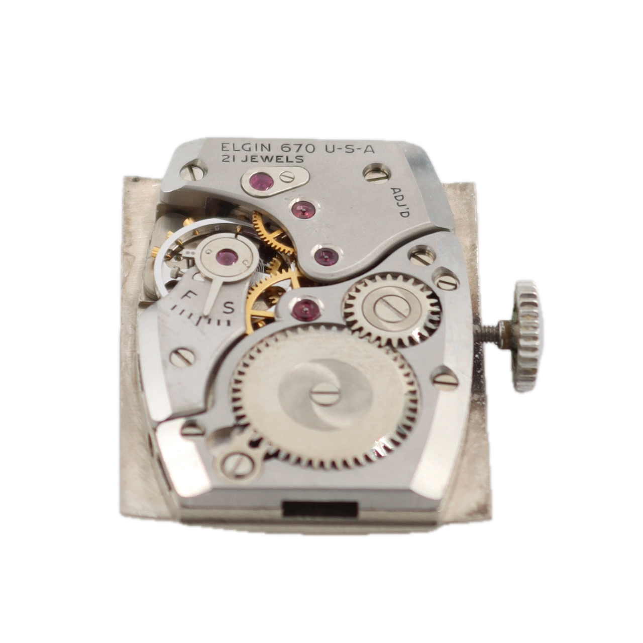 Vintage 1954 Lord Elgin 4633 Thornton Men's Mechanical Wristwatch 670 14k WGF
