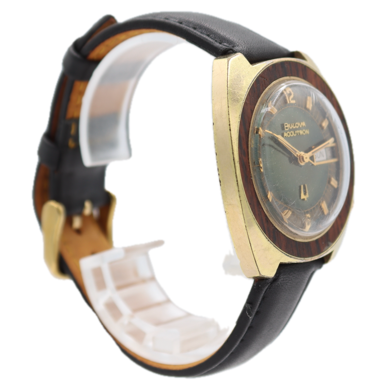 Vintage 36mm 1969 Accutron Woody Men's Tuning Fork Wristwatch 218 2 USA 14k GF