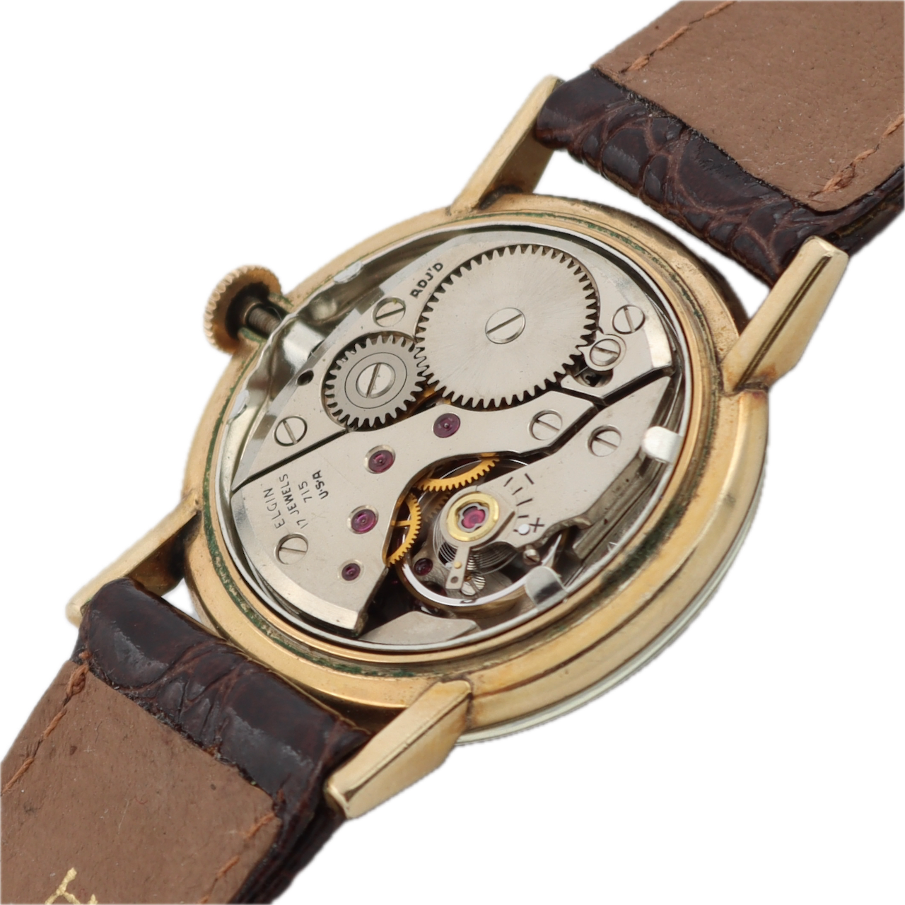 Vintage Lord Elgin 7618 Continental Men's Mechanical Wristwatch 715 USA 14k GF