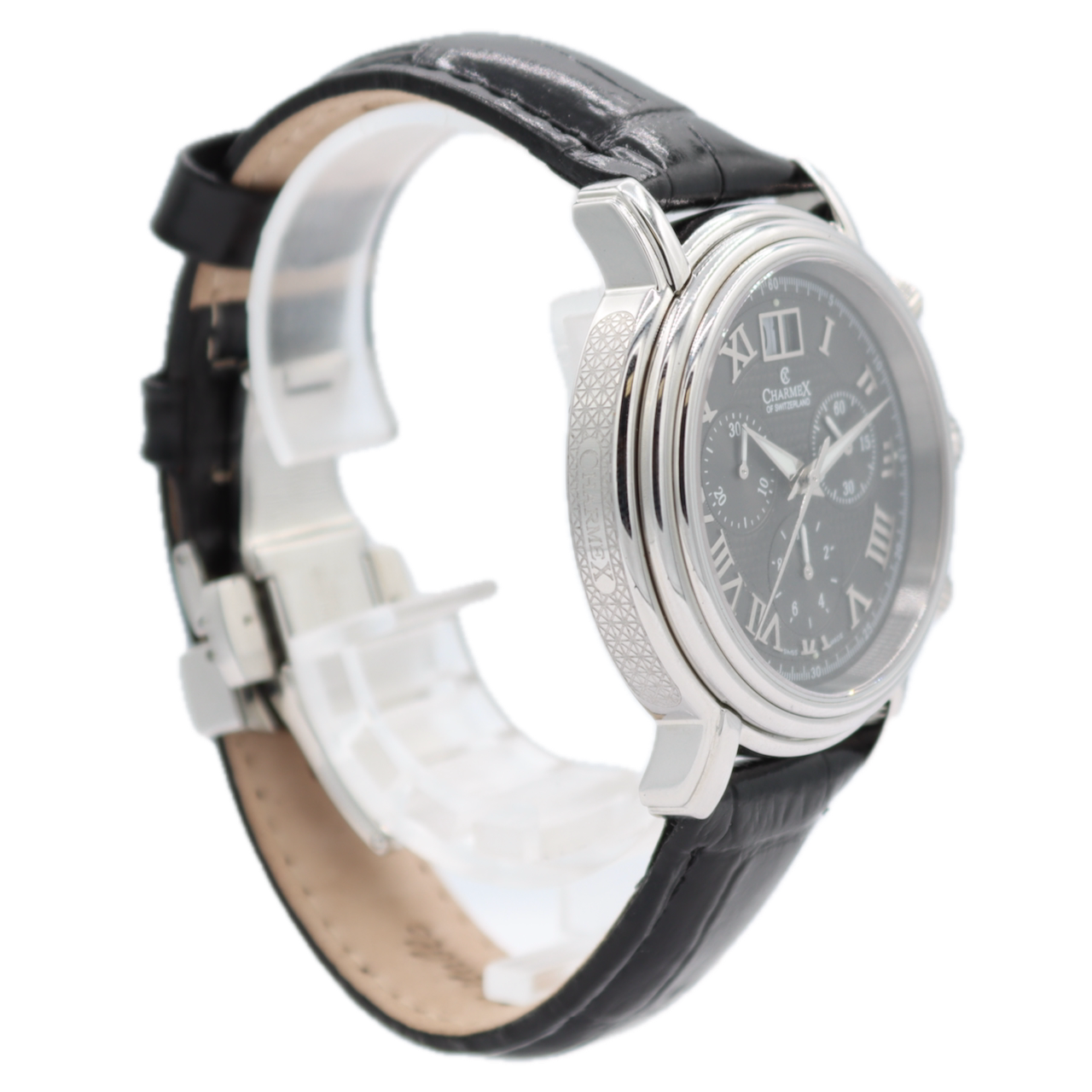 41mm Charmex S/2994 Monaco 1766 Men's Quartz Wristwatch 5040.B Swiss Steel