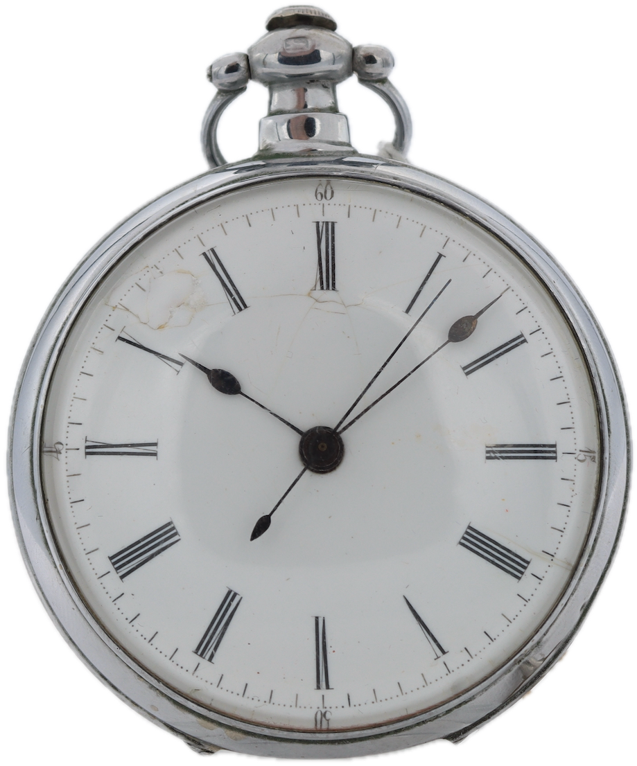 Antique 1850s Eeway Fleurier Batwing Balance Cylinder Escapement Pocket Watch