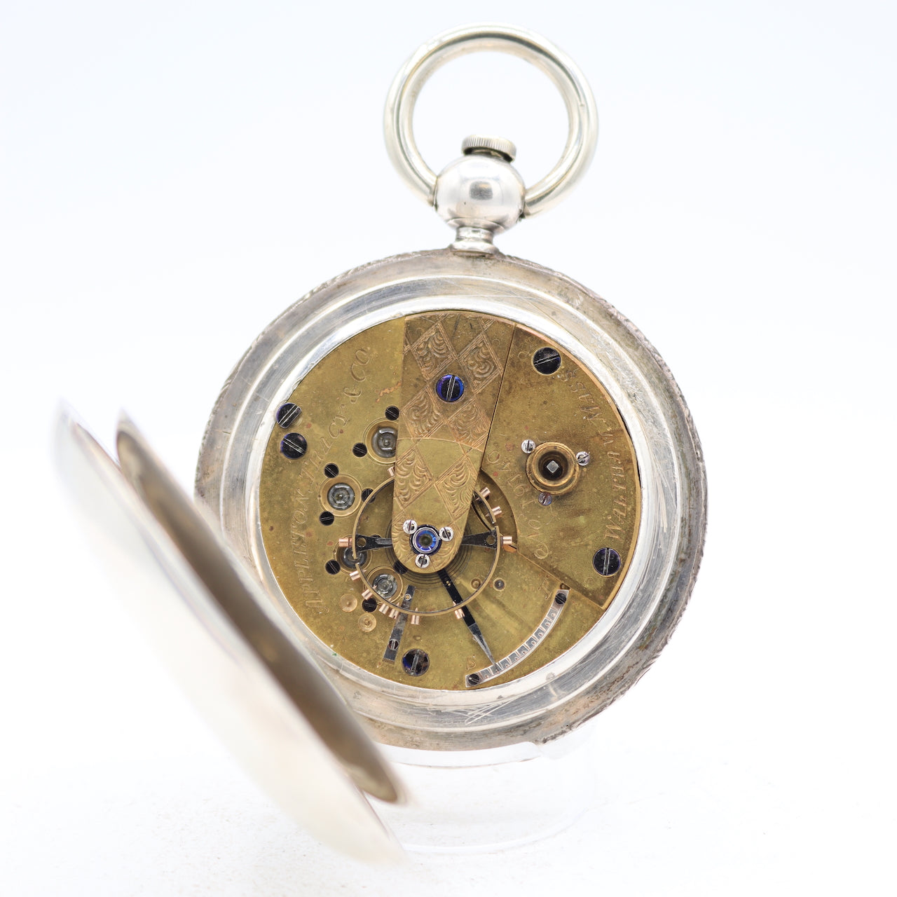 Antique 18s 1859 Appleton Tracy & Co. 16j Key Wind Hunter Pocket Watch Silver