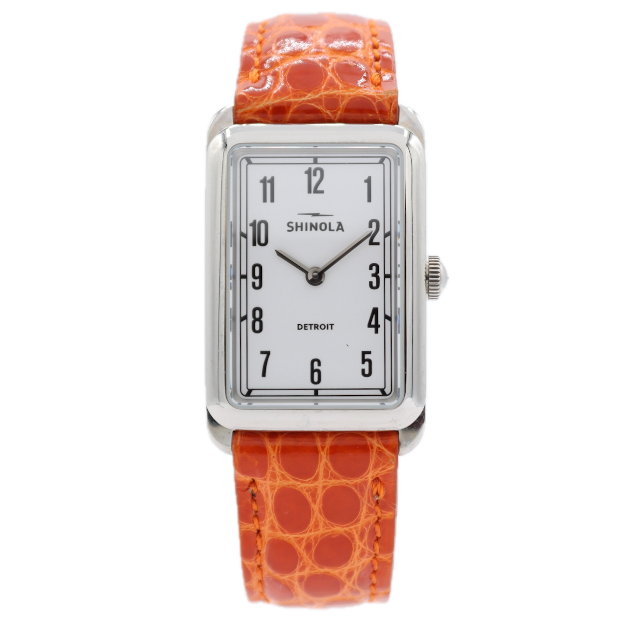 Vintage 24mm Shinola Muldowney White Men's Quartz Wristwatch USA Steel