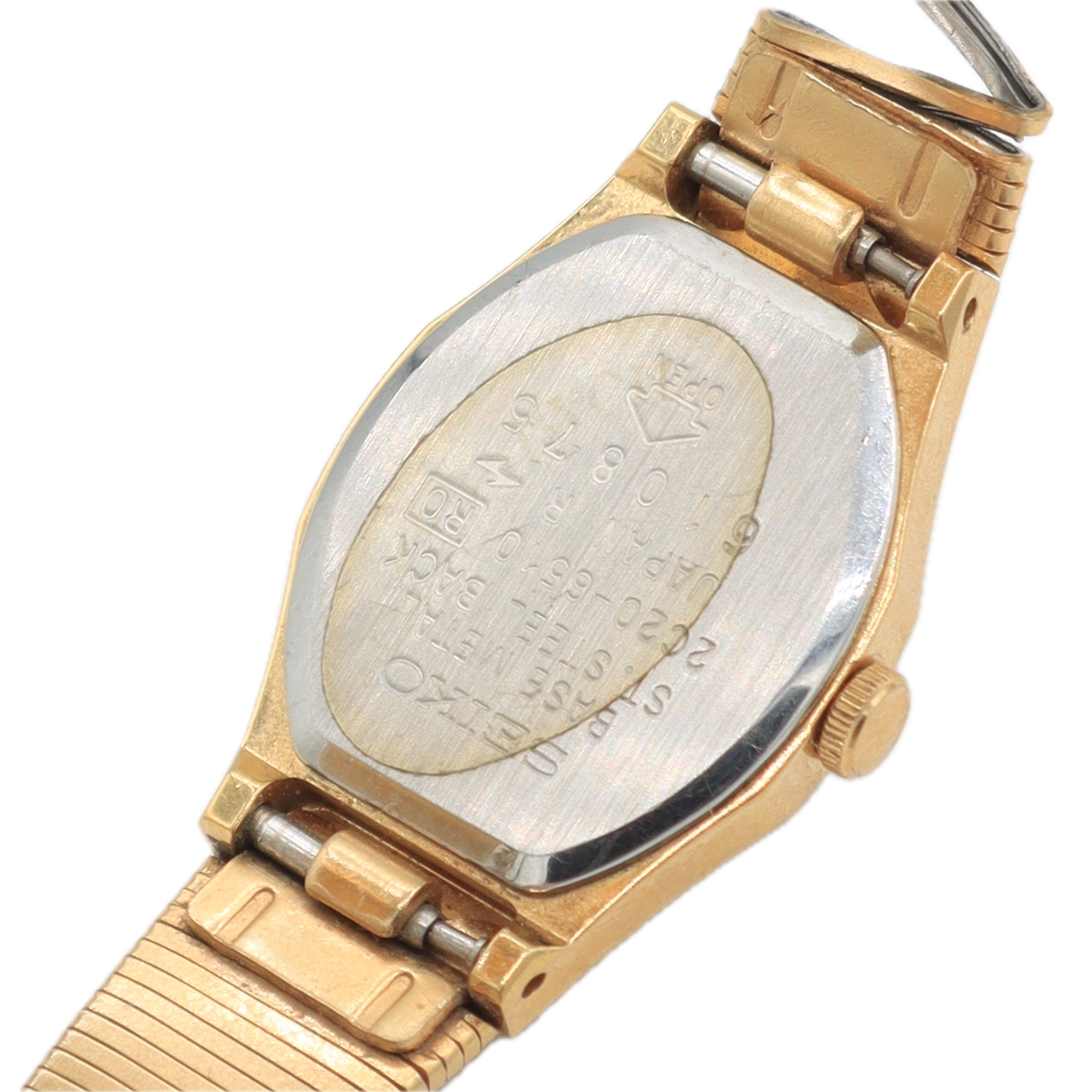 Vintage Seiko 2C20-6510 Octagonal Ladies Quartz Wristwatch Japan Gold Tone
