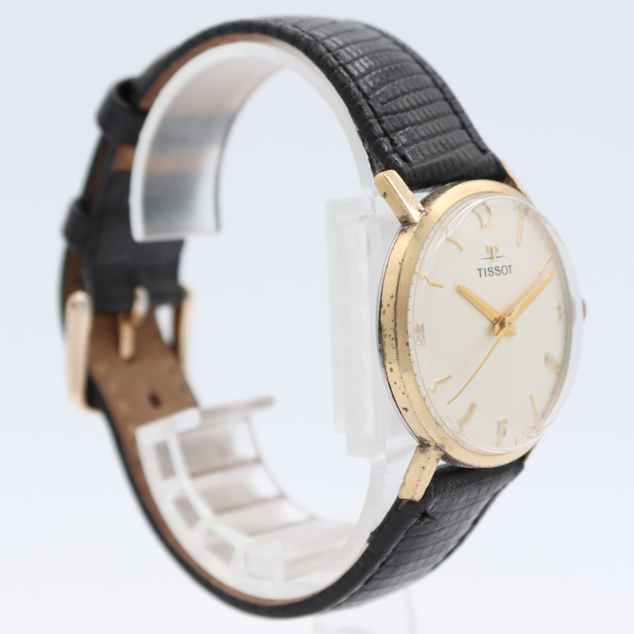 Vintage 1962 Tissot Cream Dial Men's Mechanical Wristwatch 781 Swiss Gold Tone