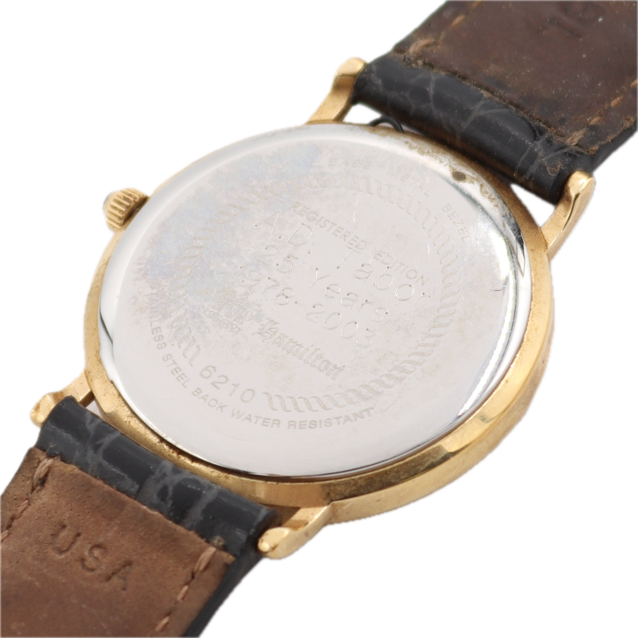 Vintage 33mm Hamilton 6210 Beechcraft Award Men's Quartz Wristwatch Gold Tone